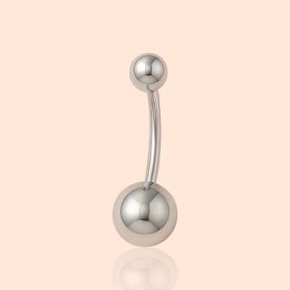 Titanium Simple Ball Belly Ring Classic - Manoune JEWELRY Belly_Jewelry Earrings - Navel_Ring - Necklace - Stud - Manoune_Jewelry - Belly_Ring - Navel_Jewelry Titanium Gold_Plated