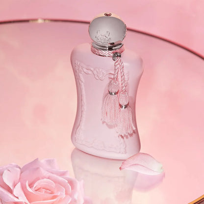 Delina La Rosee Royal Essence Perfume by Parfums de Marly EDP For Women 75 ml - MANOUNE Belly_Jewelry Earrings - Navel_Ring - Necklace - Stud - Manoune_Jewelry - Belly_Ring - Navel_Jewelry Titanium Gold_Plated