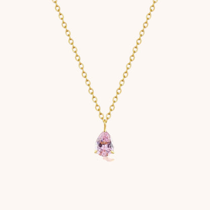 18k Gold Plated White Zircon Teardrop Water Drop Pendant Necklace Hypoallergenic Waterproof Jewelry Gift - Manoune JEWELRY Belly_Jewelry Earrings - Navel_Ring - Necklace - Stud - Manoune_Jewelry - Belly_Ring - Navel_Jewelry Titanium Gold_Plated
