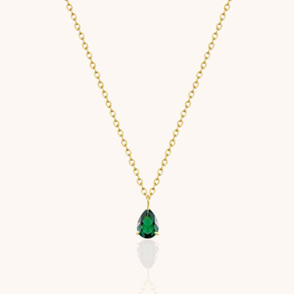 18k Gold Plated White Zircon Teardrop Water Drop Pendant Necklace Hypoallergenic Waterproof Jewelry Gift - Manoune JEWELRY Belly_Jewelry Earrings - Navel_Ring - Necklace - Stud - Manoune_Jewelry - Belly_Ring - Navel_Jewelry Titanium Gold_Plated
