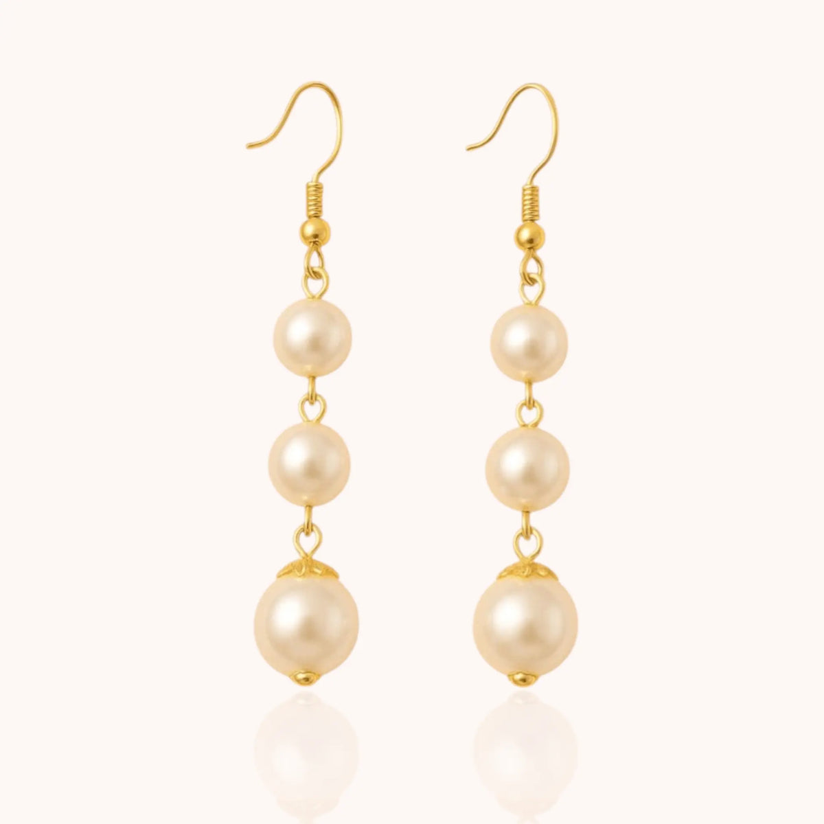 18kt Gold Plated Agate Stone Long Pearl Drop - Manoune JEWELRY Belly_Jewelry Earrings - Navel_Ring - Necklace - Stud - Manoune_Jewelry - Belly_Ring - Navel_Jewelry Titanium Gold_Plated