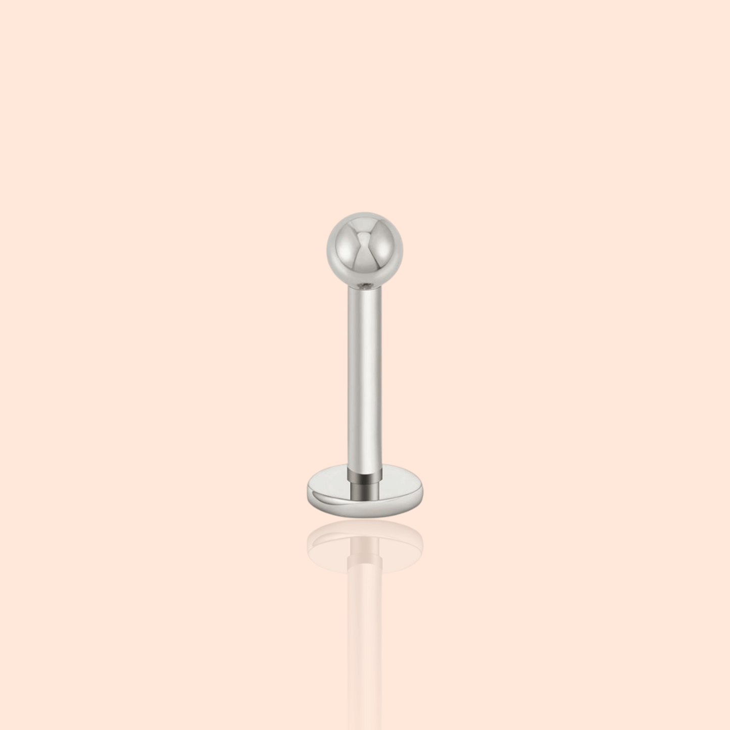 Titanium Ball Labret Stud - Manoune JEWELRY Belly_Jewelry Earrings - Navel_Ring - Necklace - Stud - Manoune_Jewelry - Belly_Ring - Navel_Jewelry Titanium Gold_Plated