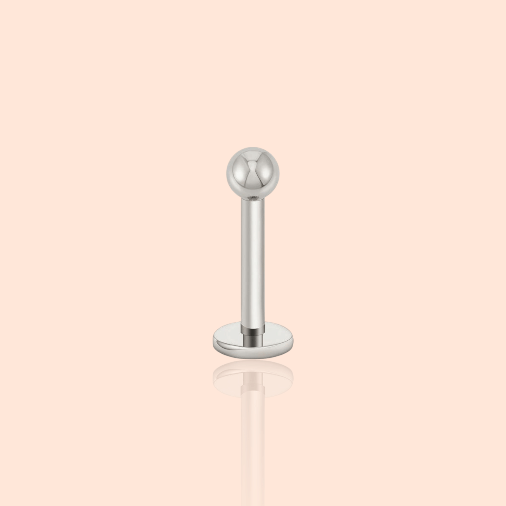 Titanium Ball Labret Stud - Manoune JEWELRY Belly_Jewelry Earrings - Navel_Ring - Necklace - Stud - Manoune_Jewelry - Belly_Ring - Navel_Jewelry Titanium Gold_Plated