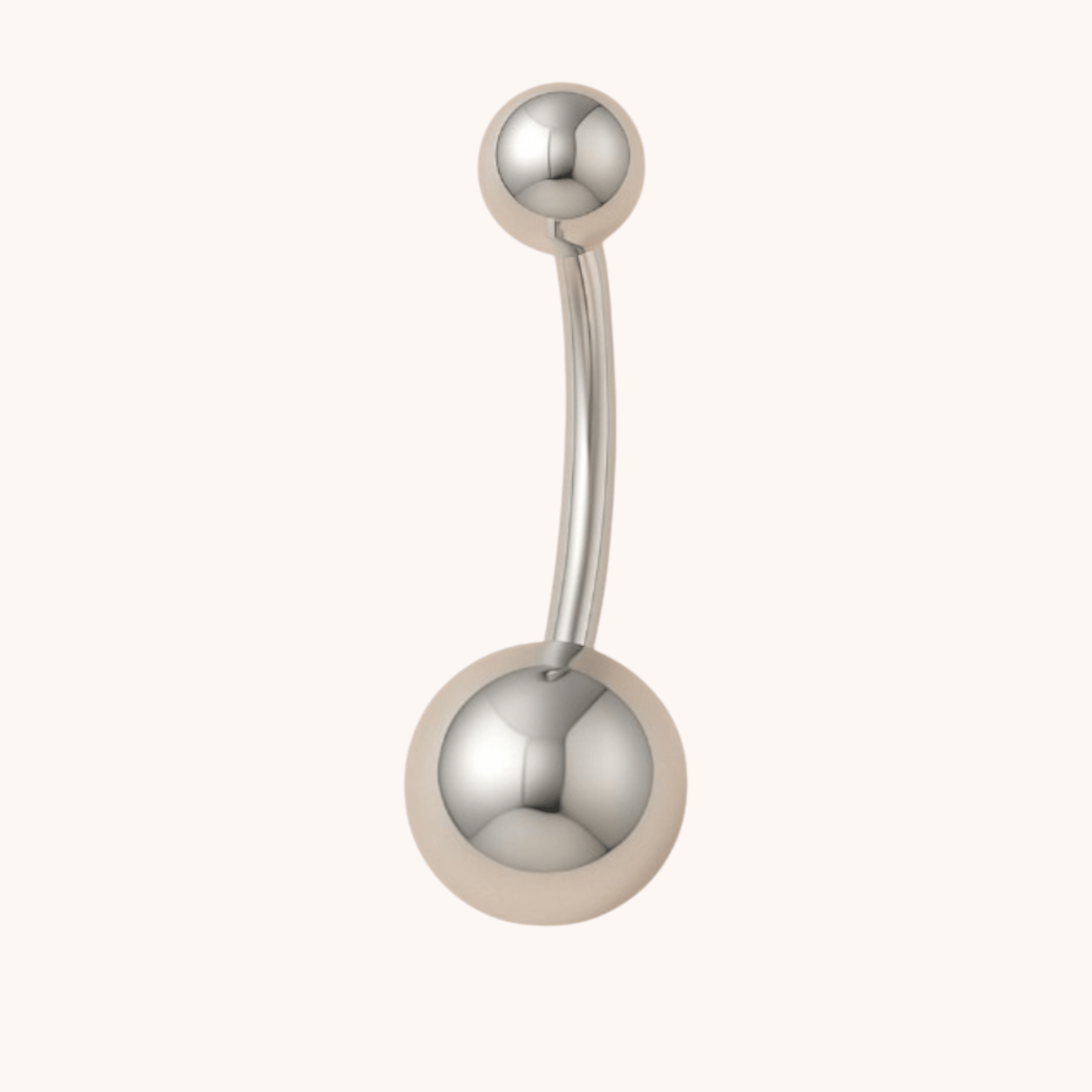 Titanium Simple Ball Belly Ring Classic - Manoune JEWELRY Belly_Jewelry Earrings - Navel_Ring - Necklace - Stud - Manoune_Jewelry - Belly_Ring - Navel_Jewelry Titanium Gold_Plated