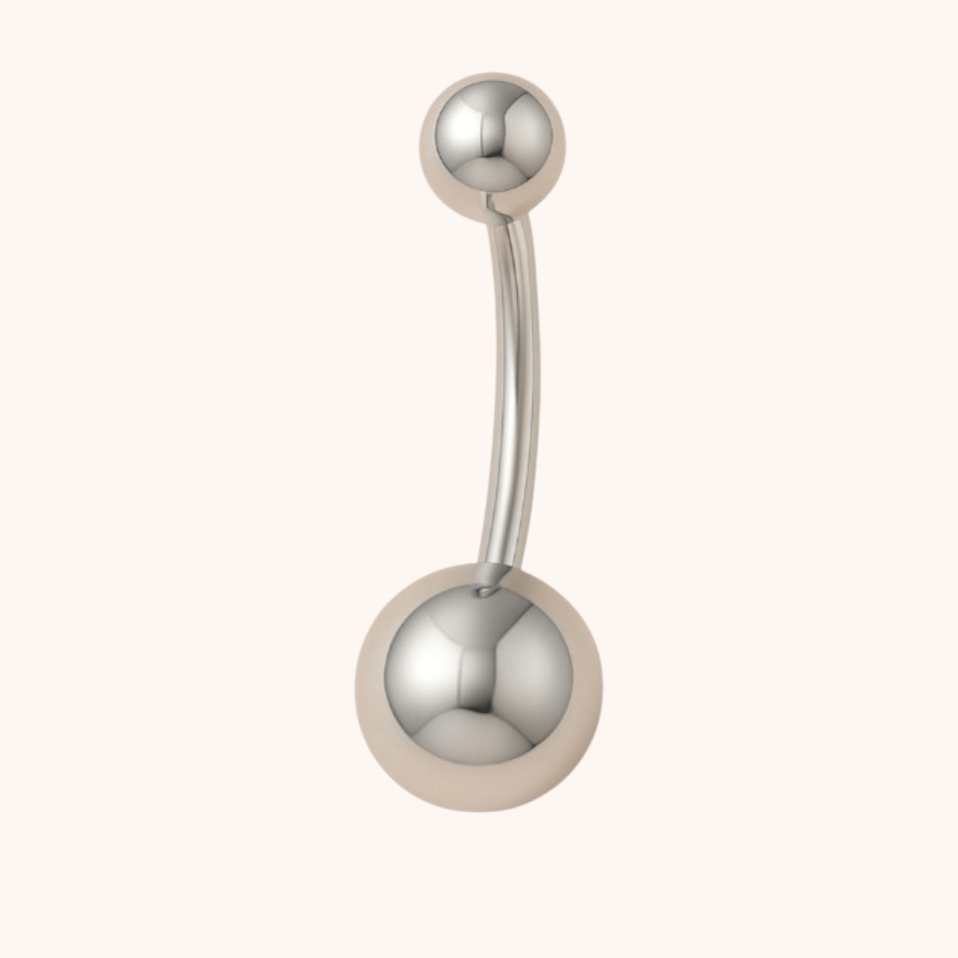 Titanium Simple Ball Belly Ring Classic - Manoune JEWELRY Belly_Jewelry Earrings - Navel_Ring - Necklace - Stud - Manoune_Jewelry - Belly_Ring - Navel_Jewelry Titanium Gold_Plated
