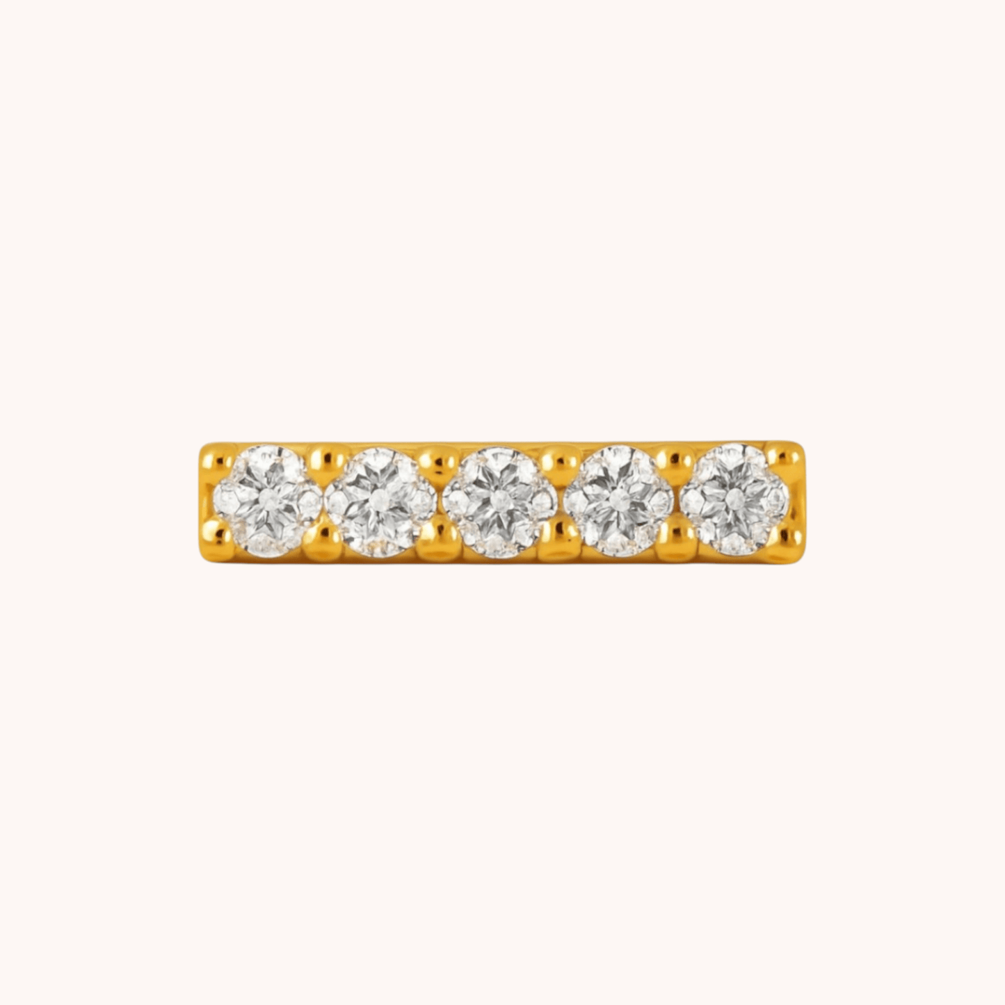 18kt Gold Plated Horizontal Bar Rectangular Small Zircon Stud Earrings - Manoune JEWELRY Belly_Jewelry Earrings - Navel_Ring - Necklace - Stud - Manoune_Jewelry - Belly_Ring - Navel_Jewelry Titanium Gold_Plated
